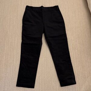 Velvet Crop Black Slim Fit Pants